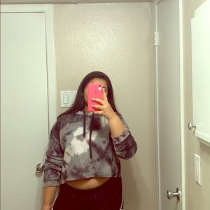 Tie Dye Cropped Hoodie